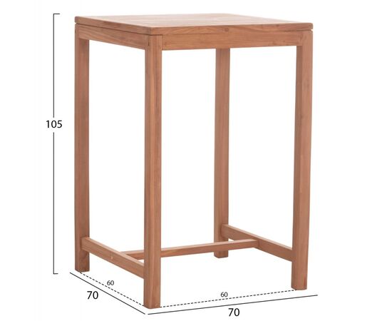 ΤΡΑΠΕΖΙ ΜΠΑΡ ΤΕΤΡΑΓΩΝΟ PRESSCOT HM18113 ΞΥΛΟ TEAK ΣΕ ΦΥΣΙΚΟ 70x70x105Υεκ. - ΤΡΑΠΕΖΙΑ ΕΞ. ΧΩΡΟΥ στο Milonadakis.gr