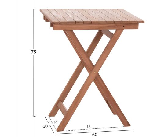 ΤΡΑΠΕΖΙ ΣΚΗΝΟΘΕΤΗ ΤΕΤΡΑΓΩΝΟ HEIDEL HM18121 ΞΥΛΟ TEAK--ΦΥΣΙΚΟ 60x60x75Υεκ. - ΤΡΑΠΕΖΙΑ ΕΞ. ΧΩΡΟΥ στο Milonadakis.gr
