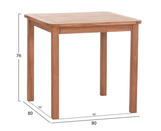 ΤΡΑΠΕΖΙ ΤΕΤΡΑΓΩΝΟ PRESSCOT HM18122 ΞΥΛΟ TEAK--ΦΥΣΙΚΟ 80x80x76Υεκ. - ΤΡΑΠΕΖΙΑ ΕΞ. ΧΩΡΟΥ στο Milonadakis.gr