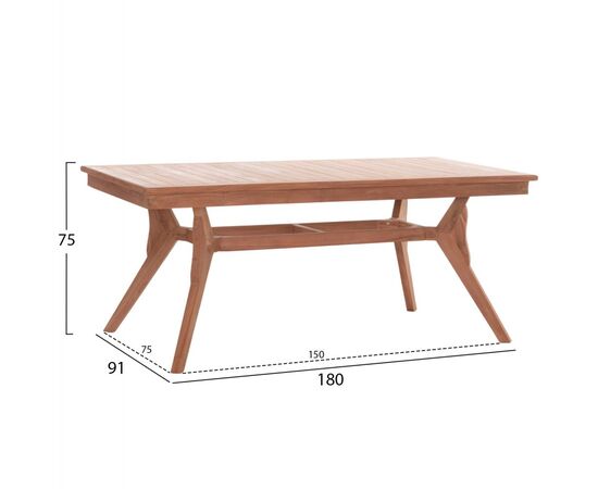 ΤΡΑΠΕΖΙ ΤΡΑΠΕΖΑΡΙΑΣ WONDER HM18116 ΞΥΛΟ TEAK--ΦΥΣΙΚΟ 180x91x75Υεκ. - ΤΡΑΠΕΖΙΑ ΕΞ. ΧΩΡΟΥ στο Milonadakis.gr