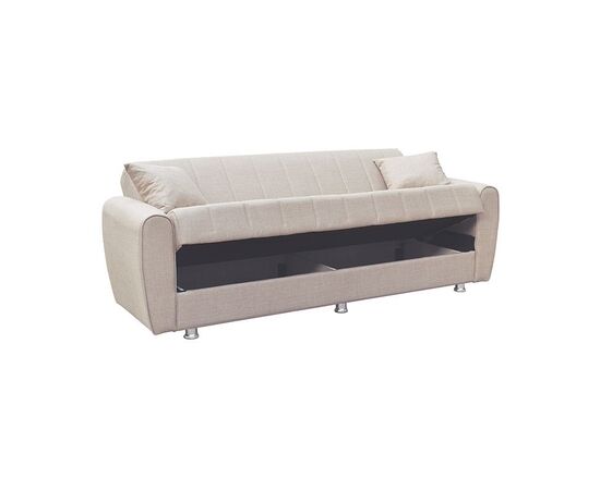 ELVA LIGHT BROWN ΥΦΑΣΜΑ 3ΘΕΣΙΟΣ ΚΑΝΑΠΕΣ/ΚΡΕΒΑΤΙ ΜΕ ΑΠΟΘ.ΧΩΡΟ 210X80εκ. - ΚΑΝΑΠΕΔΕΣ-ΣΑΛΟΝΙΑ στο Milonadakis.gr