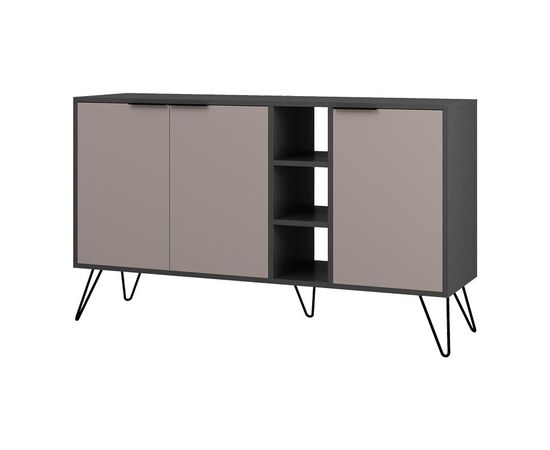 Μπουφές Clara pakoworld σε μόκα-ανθρακί απόχρωση 142x35,6x83εκ - ΜΠΟΥΦΕΔΕΣ-ΚΟΝΣΟΛΕΣ στο Milonadakis.gr