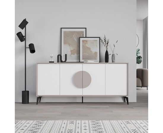 Μπουφές Gora pakoworld σε λευκή με μόκα απόχρωση  180x35.6x82εκ - ΜΠΟΥΦΕΔΕΣ-ΚΟΝΣΟΛΕΣ στο Milonadakis.gr