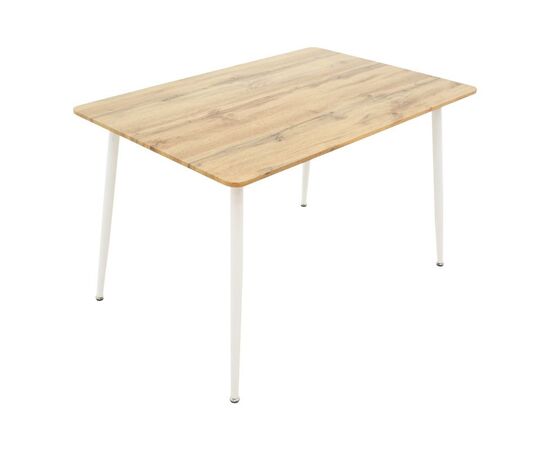 Τραπεζαρία Cuba-Caron pakoworld σετ 5τεμ sonoma-λευκό 120x80x75εκ - ΤΡΑΠΕΖΑΡΙΕΣ στο Milonadakis.gr