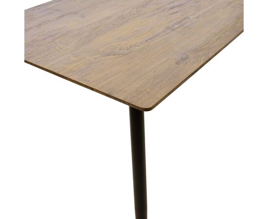 Τραπεζαρία Cuba-Julita pakoworld σετ 5τεμ MDF sonoma-μαύρο-φυσικό 120x70x76εκ - ΤΡΑΠΕΖΑΡΙΕΣ στο Milonadakis.gr