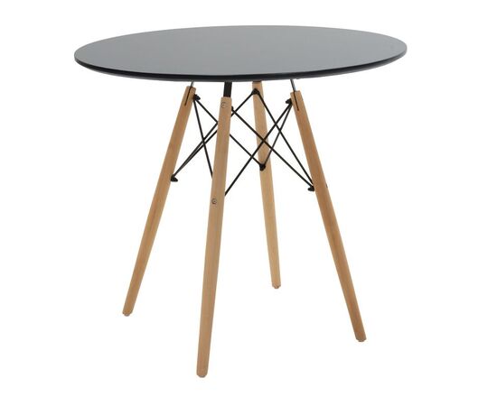 Τραπεζαρία Julita-Bella pakoworld σετ 5τεμ mdf σε μαύρη-φυσική απόχρωση Φ80x73εκ - ΤΡΑΠΕΖΑΡΙΕΣ στο Milonadakis.gr