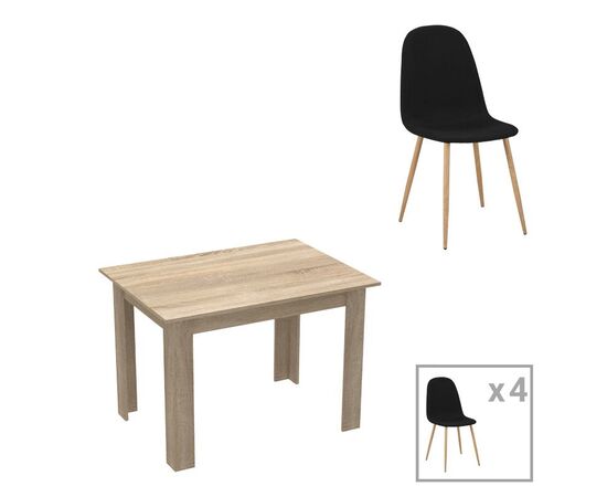 Τραπεζαρία Manka-Bella pakoworld σετ 5τεμ σε sonoma απόχρωση 110x80x70εκ - ΤΡΑΠΕΖΑΡΙΕΣ στο Milonadakis.gr
