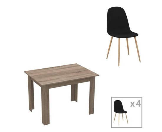 Τραπεζαρία Manka-Bella pakoworld σετ 5τεμ σε sonoma truffle απόχρωση 110x80x70εκ - ΤΡΑΠΕΖΑΡΙΕΣ στο Milonadakis.gr