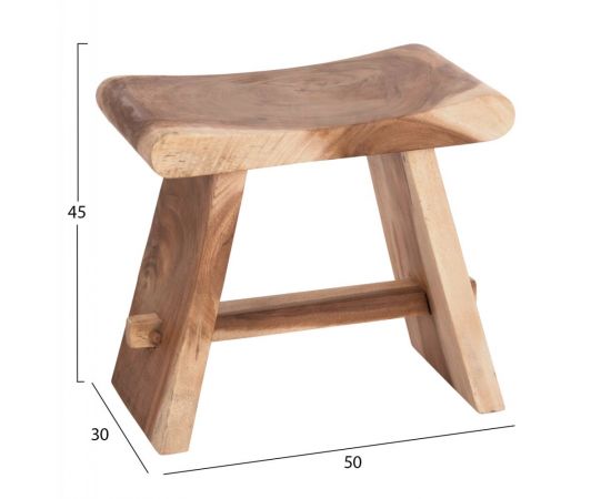 ΒΟΗΘΗΤΙΚΟ ΣΚΑΜΠΟ SADEL HM18294 ΞΥΛΟ SUAR--ΦΥΣΙΚΟ 50x30x45Υεκ. - ΠΟΥΦ - ΣΚΑΜΠΟ - ΜΠΑΟΥΛΟ στο Milonadakis.gr