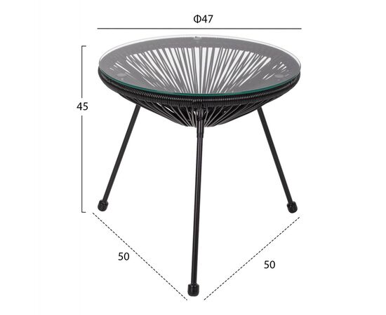 ΣΕΤ ΤΡΑΠΕΖΑΡΙΑΣ 3ΤΜΧ HM11871 ΜΕΤΑΛΛΟ & RATTAN ΣΕ ΜΑΥΡΟ ΧΡΩΜΑ - ΣΕΤ ΣΑΛΟΝΙΑ στο Milonadakis.gr
