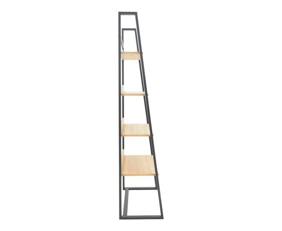 Βιβλιοθήκη Ryder pakoworld σε oak-μαύρη απόχρωση 75x36x185εκ - ΒΙΒΛΙΟΘΗΚΕΣ στο Milonadakis.gr