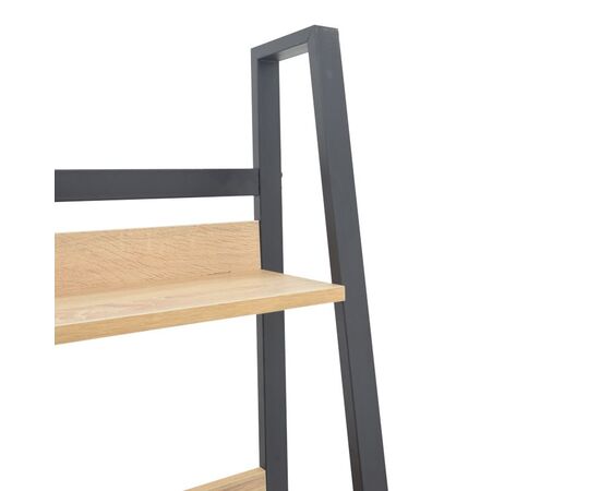 Βιβλιοθήκη Ryder pakoworld σε oak-μαύρη απόχρωση 75x36x185εκ - ΒΙΒΛΙΟΘΗΚΕΣ στο Milonadakis.gr