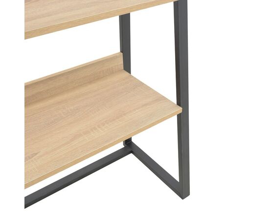 Βιβλιοθήκη Ryder pakoworld σε oak-μαύρη απόχρωση 75x36x185εκ - ΒΙΒΛΙΟΘΗΚΕΣ στο Milonadakis.gr