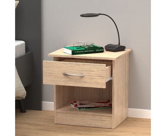 Κομοδίνο Kona pakoworld σε oak απόχρωση 40x34x42εκ - ΚΟΜΟΔΙΝΑ στο Milonadakis.gr