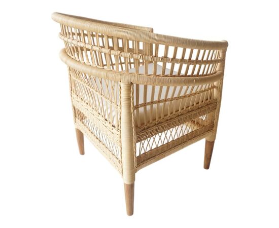 Πολυθρόνα Necorian paakoworld teak ξύλο με pe rattan σε φυσική απόχρωση και λευκό μαξιλάρι 80x70x87εκ - ΚΑΡΕΚΛΕΣ - ΠΟΛΥΘΡΟΝΕΣ στο Milonadakis.gr
