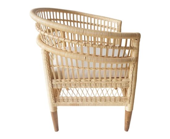 Πολυθρόνα Necorian paakoworld teak ξύλο με pe rattan σε φυσική απόχρωση και λευκό μαξιλάρι 80x70x87εκ - ΚΑΡΕΚΛΕΣ - ΠΟΛΥΘΡΟΝΕΣ στο Milonadakis.gr