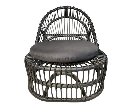 Πολυθρόνα Tromso paakoworld pe rattan σε μαύρη απόχρωση με μαύρο μαξιλάρι 80x85x98εκ - ΚΑΡΕΚΛΕΣ - ΠΟΛΥΘΡΟΝΕΣ ΕΣ. στο Milonadakis.gr