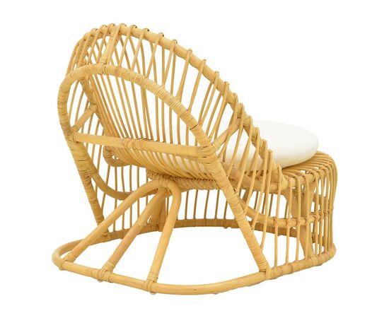 Πολυθρόνα Tromso paakoworld pe rattan σε φυσική απόχρωση με εκρού χρώμα μαξιλάρι 80x85x98εκ - ΚΑΡΕΚΛΕΣ - ΠΟΛΥΘΡΟΝΕΣ ΕΣ. στο Milonadakis.gr