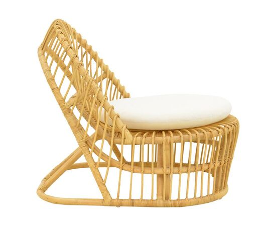 Πολυθρόνα Tromso paakoworld pe rattan σε φυσική απόχρωση με εκρού χρώμα μαξιλάρι 80x85x98εκ - ΚΑΡΕΚΛΕΣ - ΠΟΛΥΘΡΟΝΕΣ ΕΣ. στο Milonadakis.gr