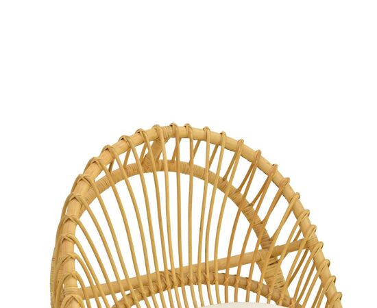 Πολυθρόνα Tromso paakoworld pe rattan σε φυσική απόχρωση με εκρού χρώμα μαξιλάρι 80x85x98εκ - ΚΑΡΕΚΛΕΣ - ΠΟΛΥΘΡΟΝΕΣ ΕΣ. στο Milonadakis.gr
