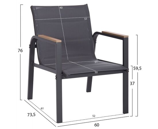 ΣΕΤ ΣΑΛΟΝΙ ΕΞ.ΧΩΡΟΥ 4ΤΜΧ JULIETTE HM6280.03 ΓΚΡΙ ΑΛΟΥΜΙΝΙΟ-TEXTILENE--TEMPERED GLASS - ΣΕΤ ΣΑΛΟΝΙΑ στο Milonadakis.gr