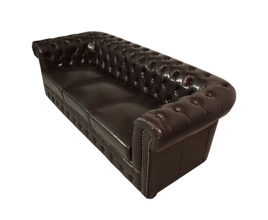 ΚΑΝΑΠΕΣ 3ΘΕΣΙΟΣ T.CHESTERFIELD HM3009.01 ΤΕΧΝΟΔΕΡΜΑ ΣΚΟΥΡΟ ΚΑΦΕ 208x90x73Υ εκ. - ΚΑΝΑΠΕΔΕΣ-ΣΑΛΟΝΙΑ στο Milonadakis.gr
