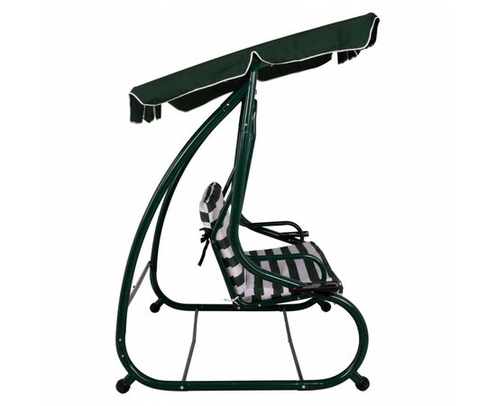 ΚΟΥΝΙΑ 3ΘΕΣΙΑ WALSH ΚΡΕΒΑΤΙ HM5050 ΠΡΑΣΙΝΟ-ΛΕΥΚΟ 211x117x175 cm - ΚΟΥΝΙΕΣ - ΦΩΛΙΕΣ στο Milonadakis.gr