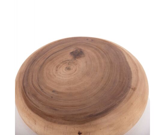 ΤΡΑΠΕΖΙ ΒΟΗΘΗΤΙΚΟ PUFFAT HM18172.02 FIBER CEMENT ΛΕΥΚΟ- ΞΥΛΟ TEAK TOP Φ45x46Υεκ. - ΤΡΑΠΕΖΙΑ ΚΟΥΖΙΝΑΣ στο Milonadakis.gr