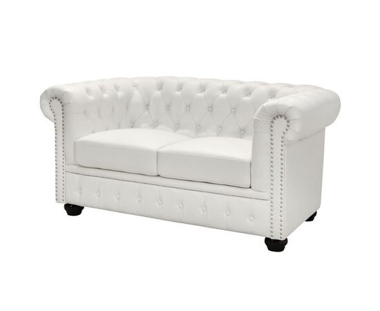 ΚΑΝΑΠΕΣ 2ΘΕΣΙΟΣ T.CHESTERFIELD HM3010.02 ΤΕΧΝΟΔΕΡΜΑ ΛΕΥΚΟ ΜΑΤ 155x90x73 εκ. - ΚΑΝΑΠΕΔΕΣ-ΣΑΛΟΝΙΑ στο Milonadakis.gr
