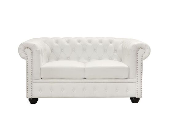 ΚΑΝΑΠΕΣ 2ΘΕΣΙΟΣ T.CHESTERFIELD HM3010.02 ΤΕΧΝΟΔΕΡΜΑ ΛΕΥΚΟ ΜΑΤ 155x90x73 εκ. - ΚΑΝΑΠΕΔΕΣ-ΣΑΛΟΝΙΑ στο Milonadakis.gr