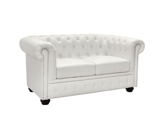 ΚΑΝΑΠΕΣ 2ΘΕΣΙΟΣ T.CHESTERFIELD HM3010.02 ΤΕΧΝΟΔΕΡΜΑ ΛΕΥΚΟ ΜΑΤ 155x90x73 εκ. - ΚΑΝΑΠΕΔΕΣ-ΣΑΛΟΝΙΑ στο Milonadakis.gr