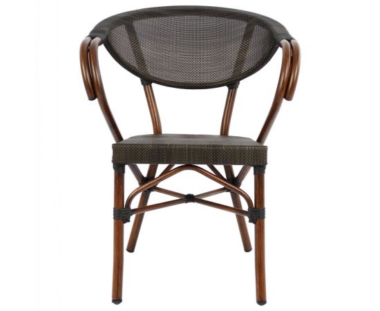 ΠΟΛΥΘΡΟΝΑ ΑΛΟΥΜΙΝΙΟΥ CLAY BAMBOO LOOK ΚΑΦΕ ΜΕ TEXTLINE HM5025 60,5x59x81 cm - ΚΑΡΕΚΛΕΣ - ΠΟΛΥΘΡΟΝΕΣ στο Milonadakis.gr