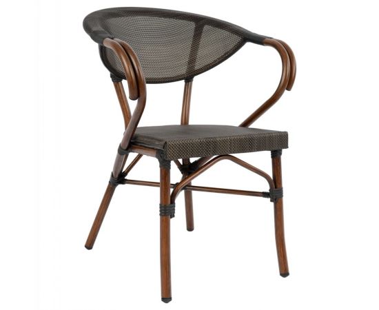 ΠΟΛΥΘΡΟΝΑ ΑΛΟΥΜΙΝΙΟΥ CLAY BAMBOO LOOK ΚΑΦΕ ΜΕ TEXTLINE HM5025 60,5x59x81 cm - ΚΑΡΕΚΛΕΣ - ΠΟΛΥΘΡΟΝΕΣ στο Milonadakis.gr