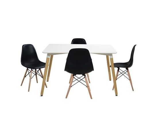 ΣΕΤ ΤΡΑΠΕΖΑΡΙΑ 5Τ ΤΡΑΠΕΖΙ MINIMAL 120x80x73 cm-TWIST ΜΑΥΡΕΣ HM10080.02 - ΤΡΑΠΕΖΑΡΙΕΣ στο Milonadakis.gr