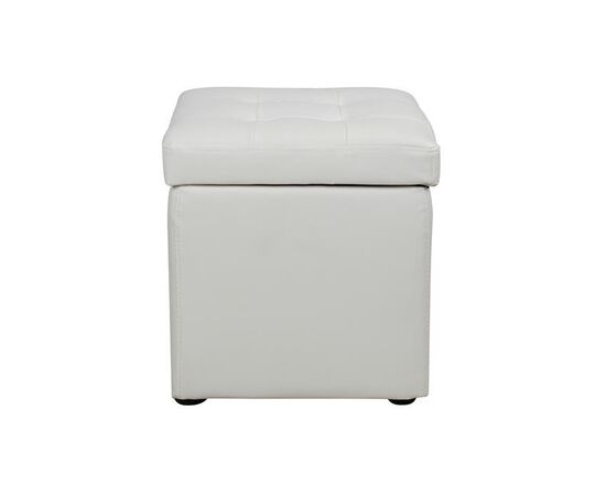 ΣΚΑΜΠΟ ΜΕ ΑΠΟΘΗΚΕΥΤΙΚΟ ΧΩΡΟ PU ΛΕΥΚΟ CUBE HM224.02 36,5x36,5x36Υεκ. - ΠΟΥΦ - ΣΚΑΜΠΟ - ΜΠΑΟΥΛΟ στο Milonadakis.gr