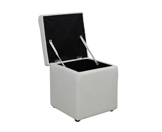 ΣΚΑΜΠΟ ΜΕ ΑΠΟΘΗΚΕΥΤΙΚΟ ΧΩΡΟ PU ΛΕΥΚΟ CUBE HM224.02 36,5x36,5x36Υεκ. - ΠΟΥΦ - ΣΚΑΜΠΟ - ΜΠΑΟΥΛΟ στο Milonadakis.gr