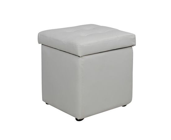 ΣΚΑΜΠΟ ΜΕ ΑΠΟΘΗΚΕΥΤΙΚΟ ΧΩΡΟ PU ΛΕΥΚΟ CUBE HM224.02 36,5x36,5x36Υεκ. - ΠΟΥΦ - ΣΚΑΜΠΟ - ΜΠΑΟΥΛΟ στο Milonadakis.gr