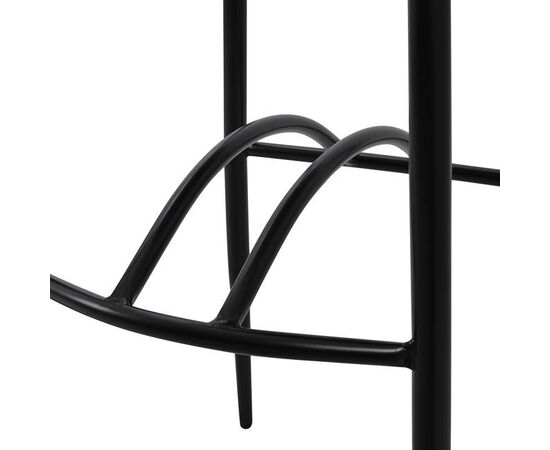 ΣΚΑΜΠΩ ΜΠΑΡ  ΜΑΥΡΟ ΜΕΤΑΛΛΙΚΟ ΚΥΜΑ ΜΕ PU ΚΑΦΕ 40x44x114 εκ - ΣΚΑΜΠΟ ΜΠΑΡ στο Milonadakis.gr