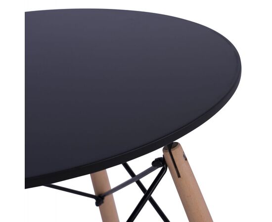 ΤΡΑΠΕΖΙ MINIMAL ΣΤΡΟΓΓΥΛΟ HM0060.02 ΜΑΥΡΟ ΧΡΩΜΑ MDF-ΠΟΔΙΑ ΟΞΙΑΣ ΦΥΣΙΚΟ Φ60Χ72Υεκ. - ΤΡΑΠΕΖΙΑ ΚΟΥΖΙΝΑΣ στο Milonadakis.gr