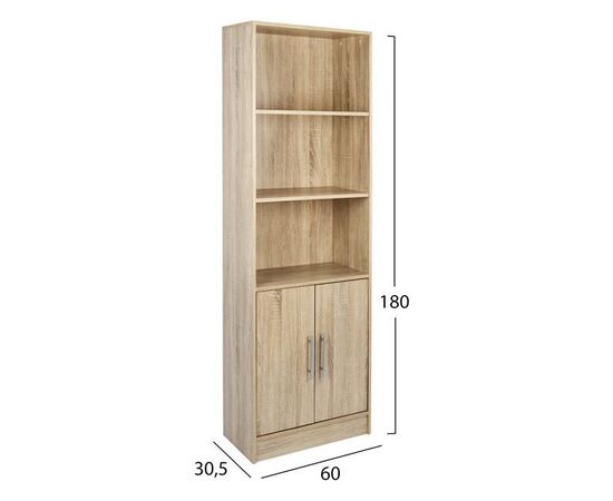 ΒΙΒΛΙΟΘΗΚΗ ΜΕΛΑΜΙΝΗΣ ENSLEY HM2027.02 SONAMA 60X30X180 εκ. - ΒΙΒΛΙΟΘΗΚΕΣ στο Milonadakis.gr