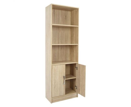 ΒΙΒΛΙΟΘΗΚΗ ΜΕΛΑΜΙΝΗΣ ENSLEY HM2027.03 SONAMA ΜΕ ΧΕΡΟΥΛΙ 60x30x180εκ - ΒΙΒΛΙΟΘΗΚΕΣ στο Milonadakis.gr