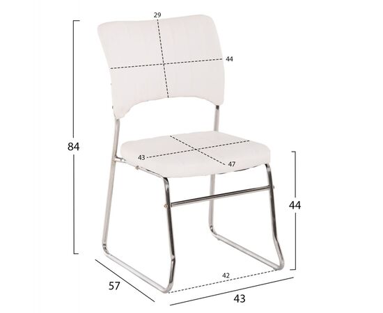 ΚΑΡΕΚΛΑ QUENTI HM1071.02 ΛΕΥΚΗ 52x60x85 εκ. - ΚΑΡΕΚΛΕΣ ΕΠΙΣΚΕΠΤΗ στο Milonadakis.gr