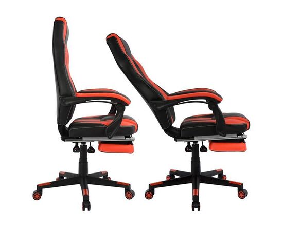 ΚΑΡΕΚΛΑ ΓΡΑΦΕΙΟΥ GAMING HM1064.01 SPEED ΜΑΥΡΟ ΚΟΚΚΙΝΟ & ΥΠΟΠΟΔΙΟ 72x76,5x123,5 cm - ΚΑΡΕΚΛΕΣ ΓΡΑΦΕΙΟΥ στο Milonadakis.gr
