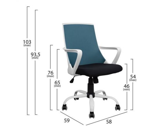 ΚΑΡΕΚΛΑ ΓΡΑΦΕΙΟΥ MALFOI HM1053.06 ΜΠΛΕ MESH & ΠΟΔΙ ΜΕΤΑΛΛΙΚΟ 58x59x103 εκ. - ΚΑΡΕΚΛΕΣ ΓΡΑΦΕΙΟΥ στο Milonadakis.gr