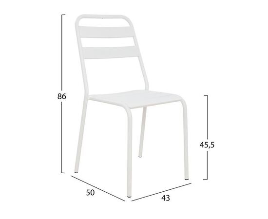 ΚΑΡΕΚΛΑ ΜΕΤΑΛΛΙΚΗ ΛΕΥΚΗ ΜΑΤ JASON HM5177.02 43x50x86cm - ΚΑΡΕΚΛΕΣ - ΠΟΛΥΘΡΟΝΕΣ στο Milonadakis.gr