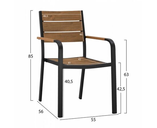 ΠΟΛΥΘΡΟΝΑ ΑΛΟΥΜΙΝΙΟΥ SAGA ΑΝΘΡΑΚΙ ΜΕ POLYWOOD HM5127.02 55x56x85Υεκ. - ΚΑΡΕΚΛΕΣ - ΠΟΛΥΘΡΟΝΕΣ στο Milonadakis.gr
