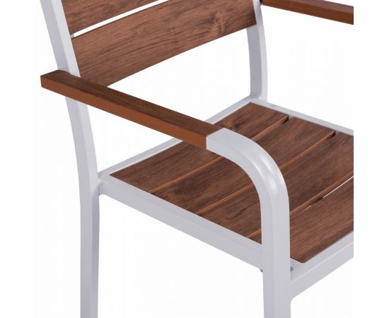 ΠΟΛΥΘΡΟΝΑ ΑΛΟΥΜΙΝΙΟΥ SAGA ΛΕΥΚΗ ΜΕ POLYWOOD HM5127.01 55x56x85Υ εκ. - ΚΑΡΕΚΛΕΣ - ΠΟΛΥΘΡΟΝΕΣ στο Milonadakis.gr