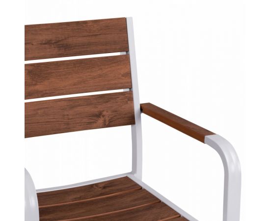 ΠΟΛΥΘΡΟΝΑ ΑΛΟΥΜΙΝΙΟΥ SAGA ΛΕΥΚΗ ΜΕ POLYWOOD HM5127.01 55x56x85Υ εκ. - ΚΑΡΕΚΛΕΣ - ΠΟΛΥΘΡΟΝΕΣ στο Milonadakis.gr