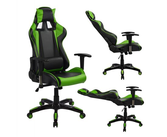 ΠΟΛΥΘΡΟΝΑ GAMING RACING HM1056.03 ΜΑΥΡΟ - ΠΡΑΣΙΝΟ PU 67x70x134 εκ. - ΚΑΡΕΚΛΕΣ ΓΡΑΦΕΙΟΥ στο Milonadakis.gr
