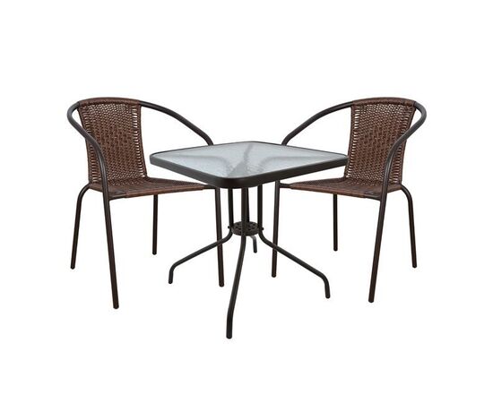 ΣΕΤ ΤΡΑΠΕΖΑΡΙΑ 3ΤΜΧ ΚΑΡΕΚΛΕΣ ΚΑΙ ΤΡΑΠΕΖΙ 70x70 HM5182.02 - ΣΕΤ ΤΡΑΠΕΖΑΡΙΕΣ στο Milonadakis.gr